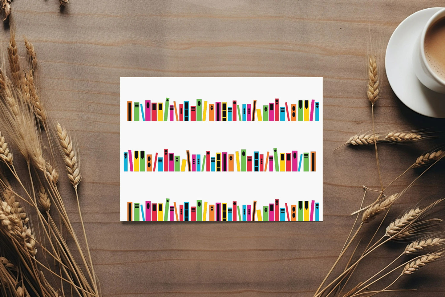'Books' A6 postcard