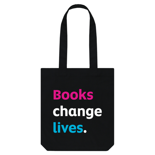 'Books change lives' tote bag