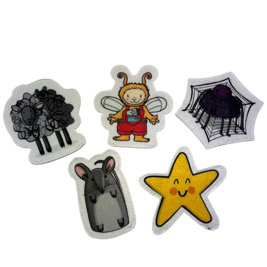 Felt finger puppet set – Bookbug and nursery rhymes