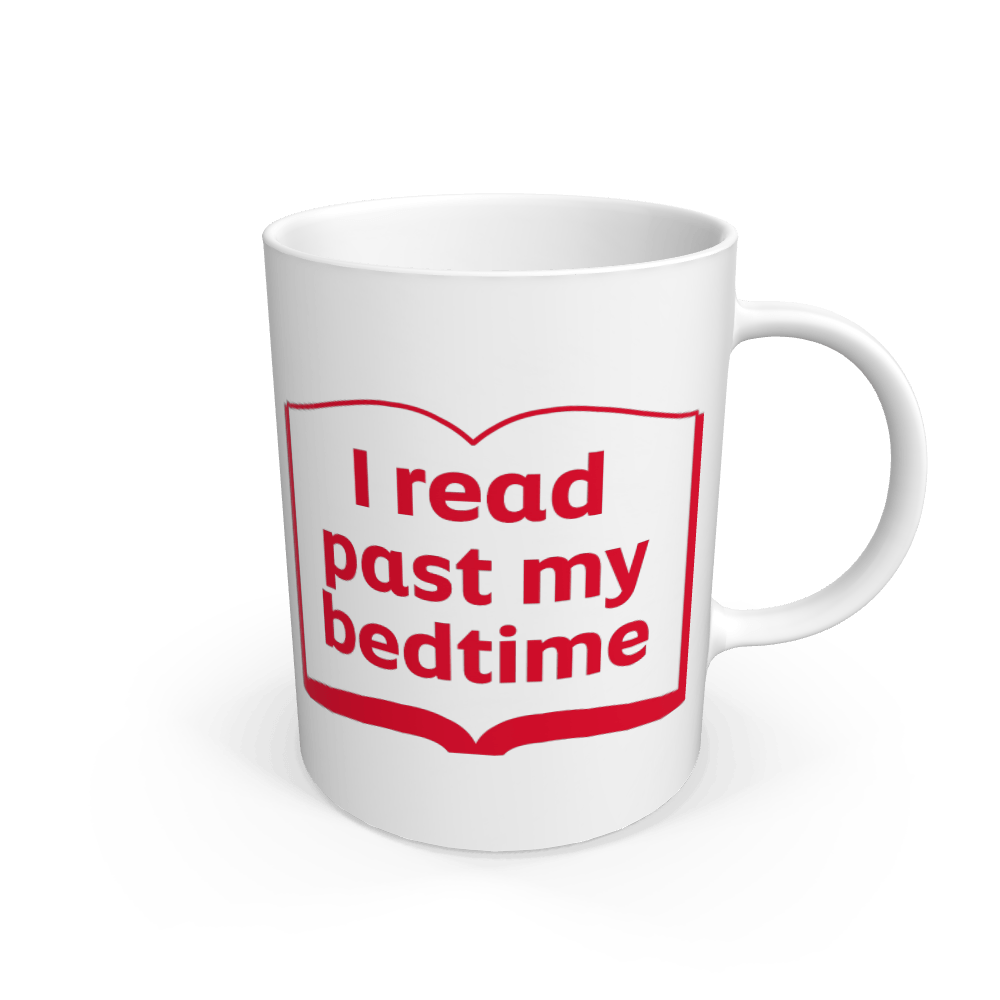 'I read past my bedtime' mug