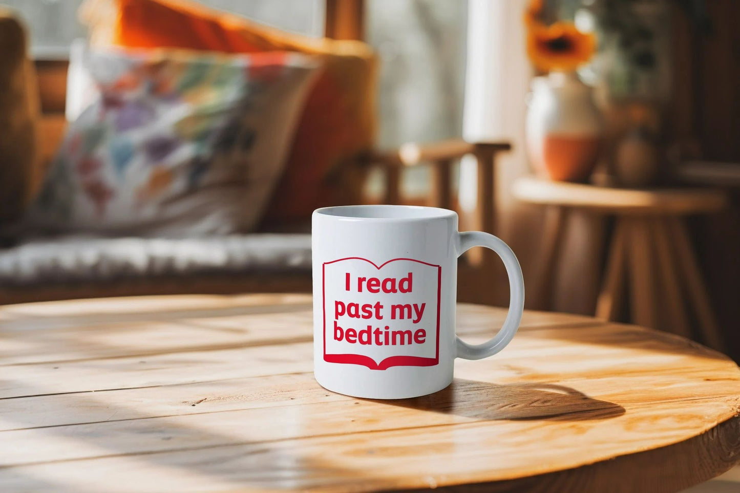 'I read past my bedtime' mug
