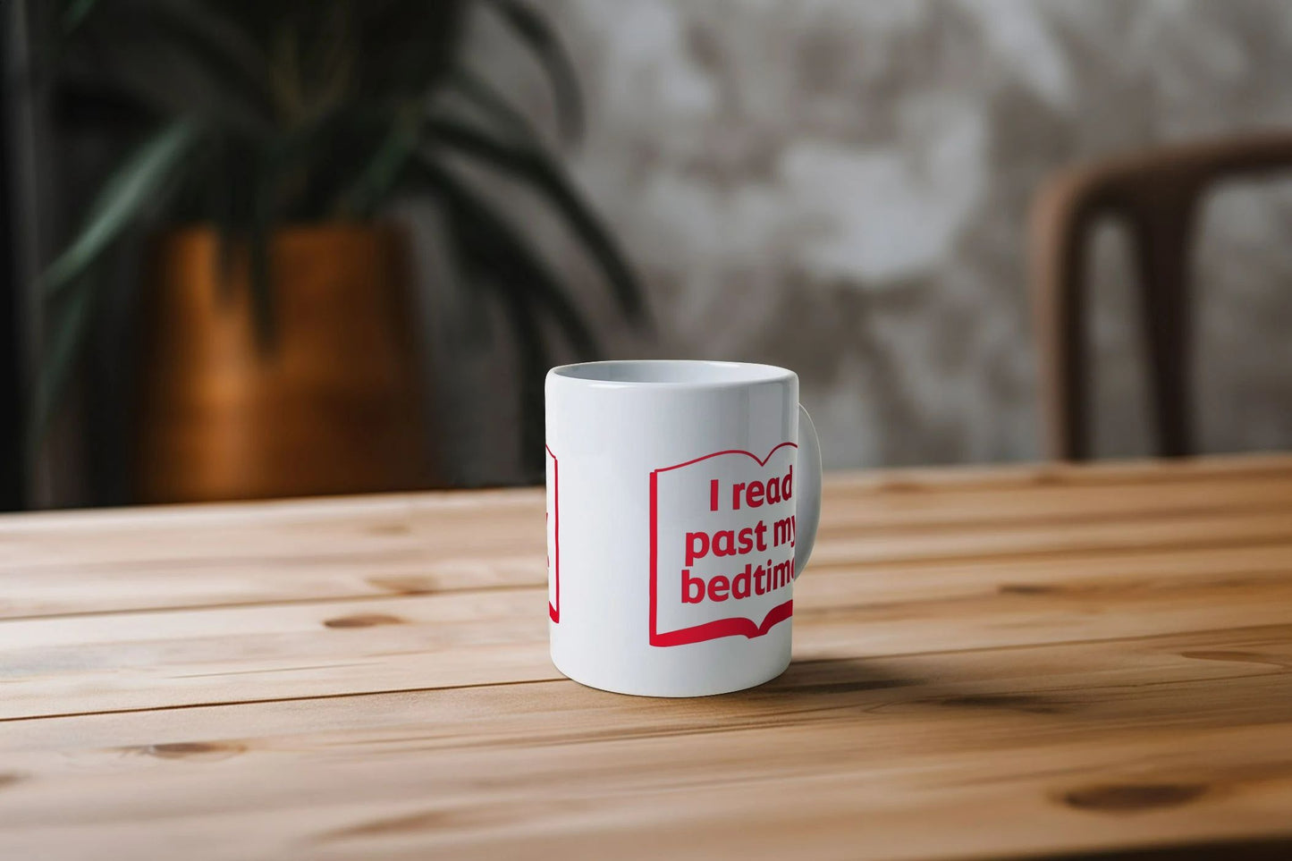 'I read past my bedtime' mug