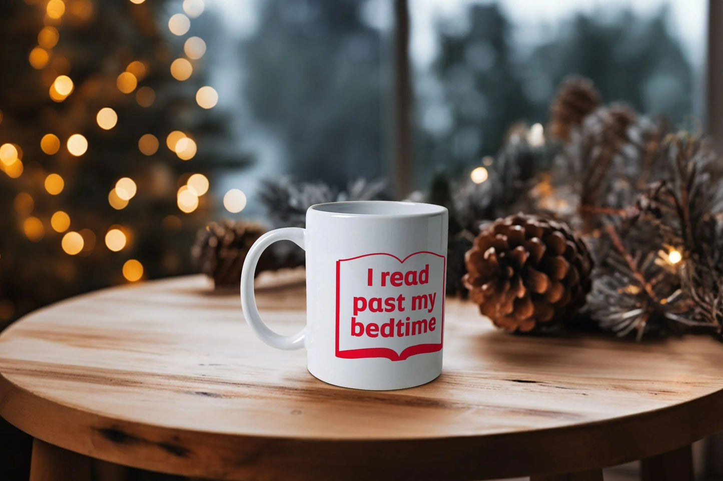 'I read past my bedtime' mug