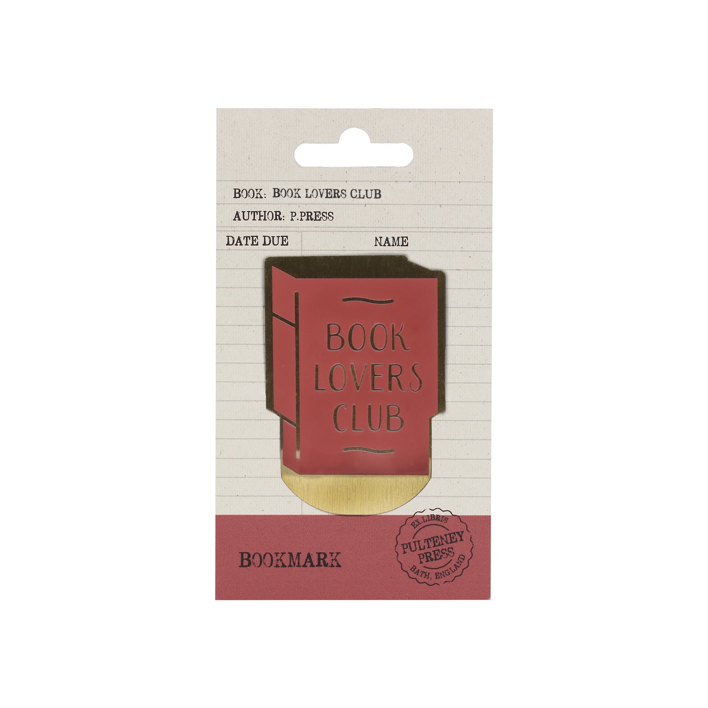 Book Lovers Club metal bookmark