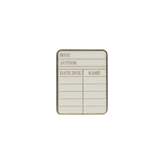 Library Card metal pin badge