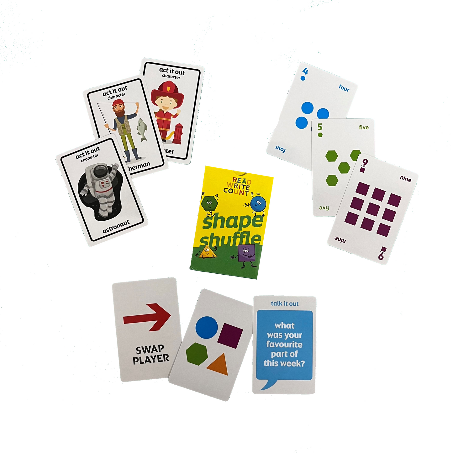 Shape Shuffle cards