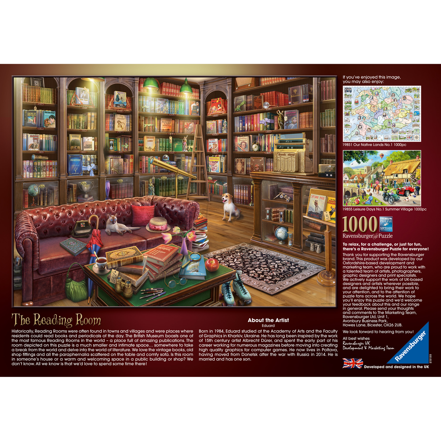 The Reading Room 1,000pc jigsaw puzzle