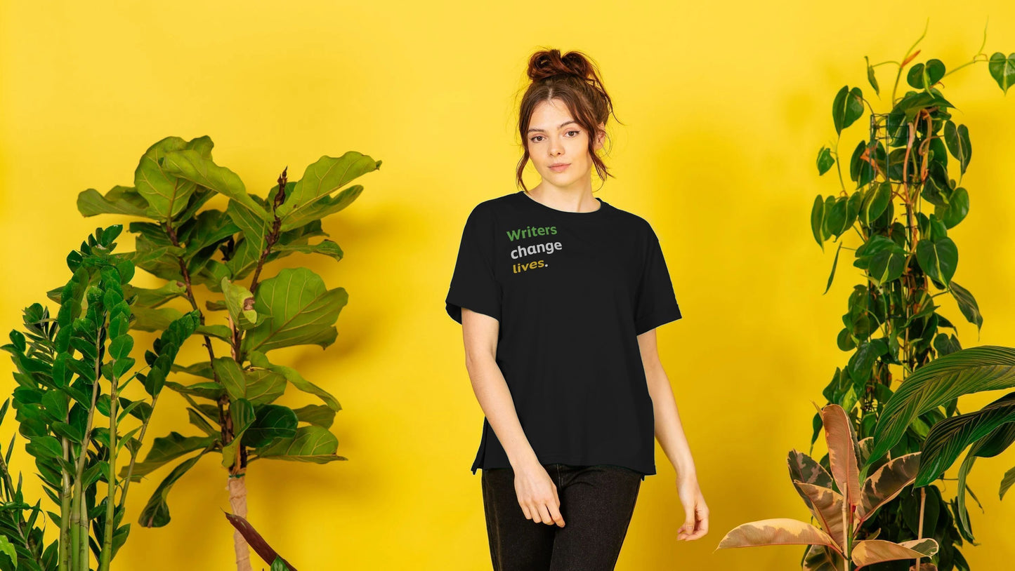 Women's T-shirt – Writers change lives (black)