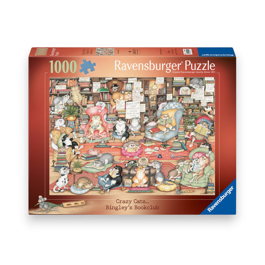 Crazy Cats Bingley's Bookclub 1000pc jigsaw puzzle