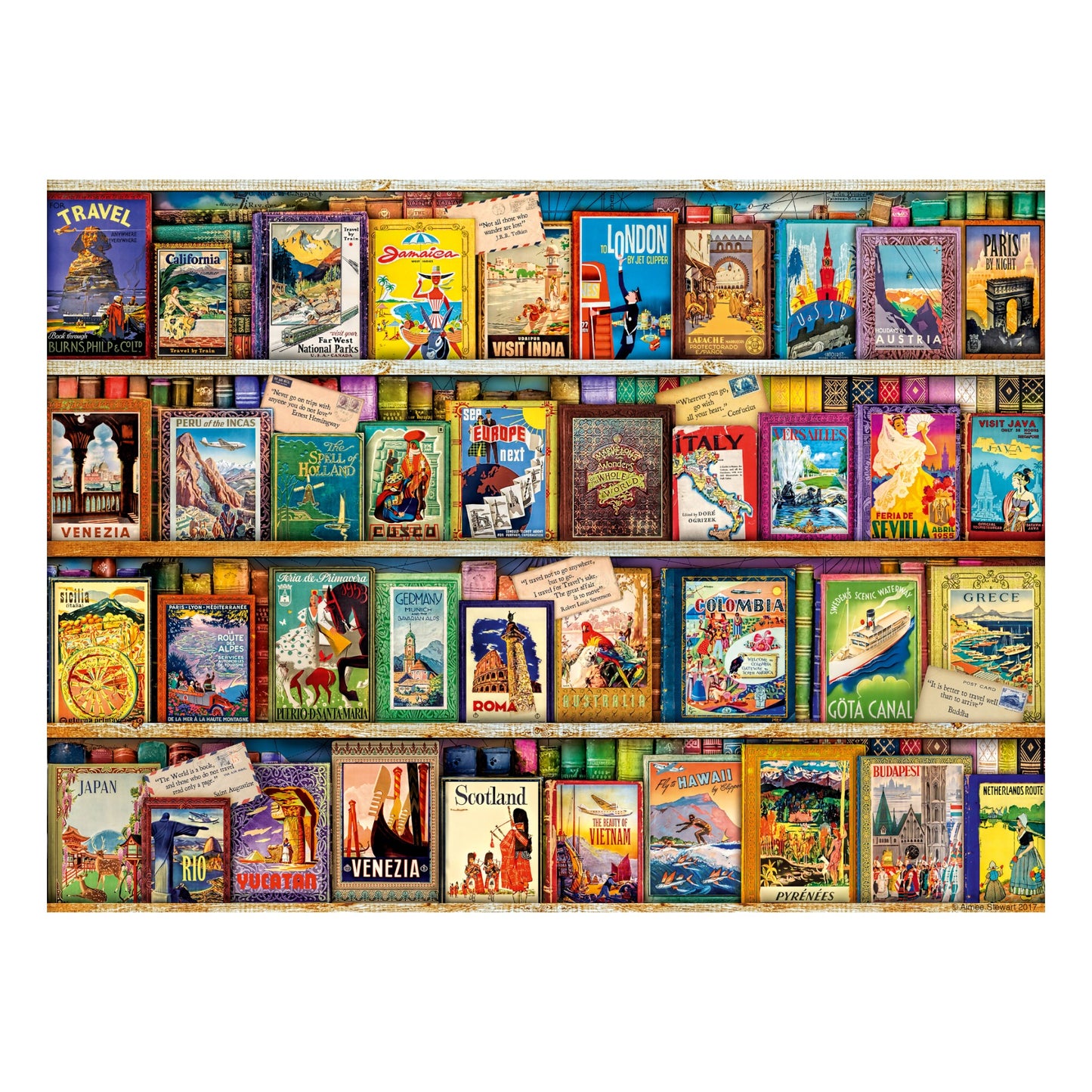 Vintage Travel Guides 500pc jigsaw puzzle