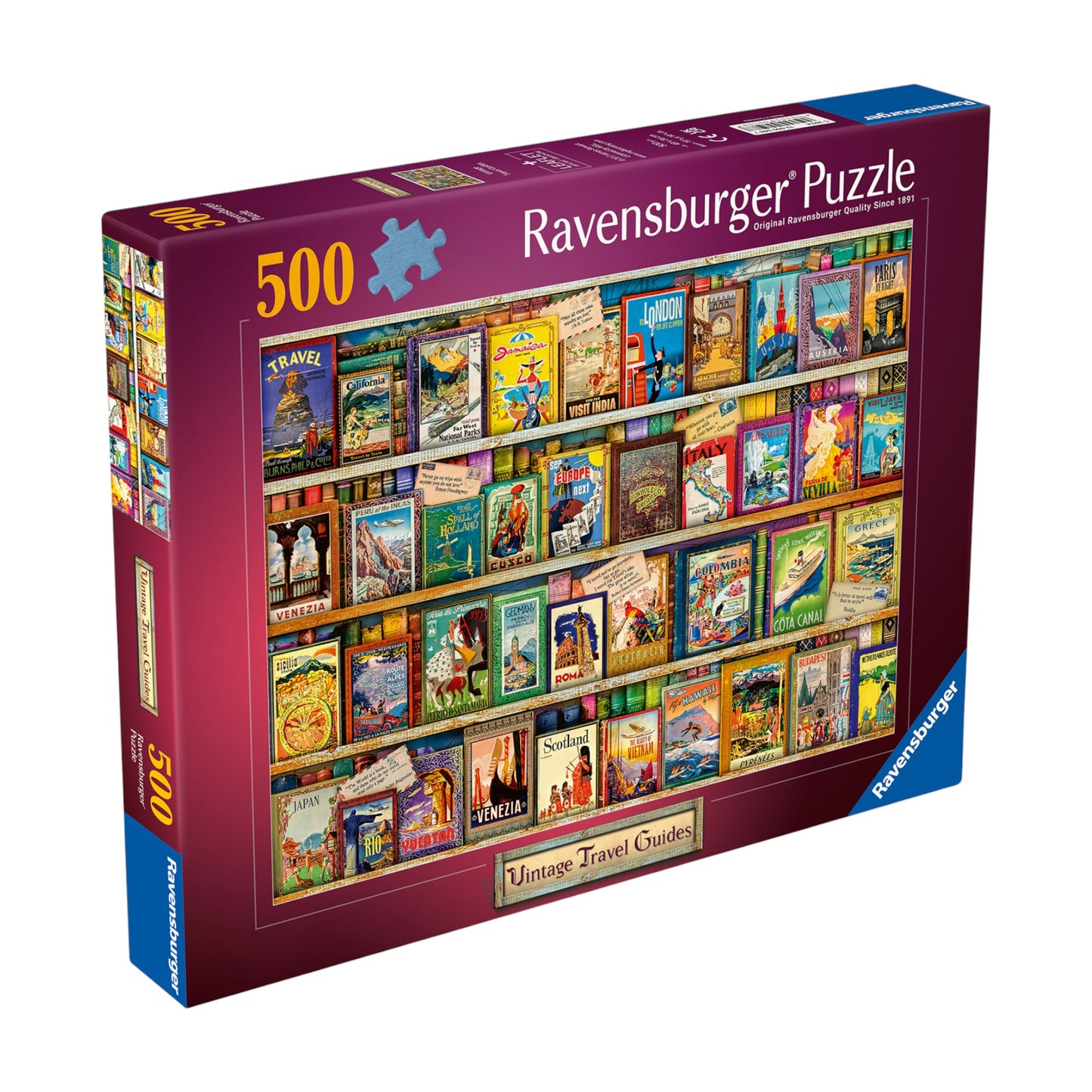 Vintage Travel Guides 500pc jigsaw puzzle
