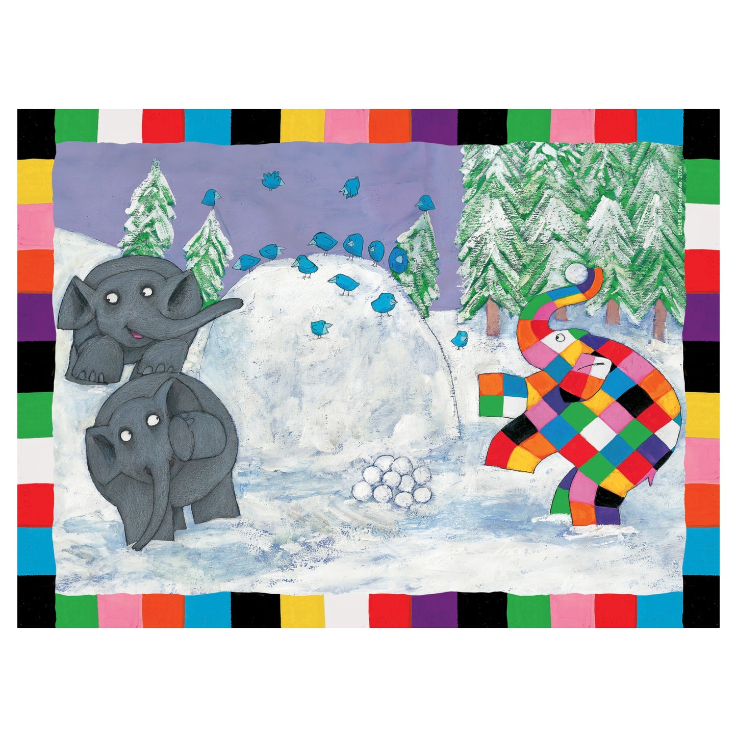 Elmer 4 in a box jigsaw puzzle