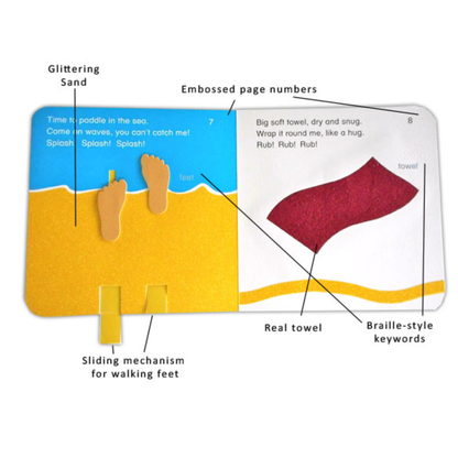 Off to the Beach! Tactile Book