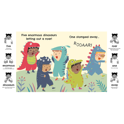 Sign and Rhyme: Five Enormous Dinosaurs (with BSL)