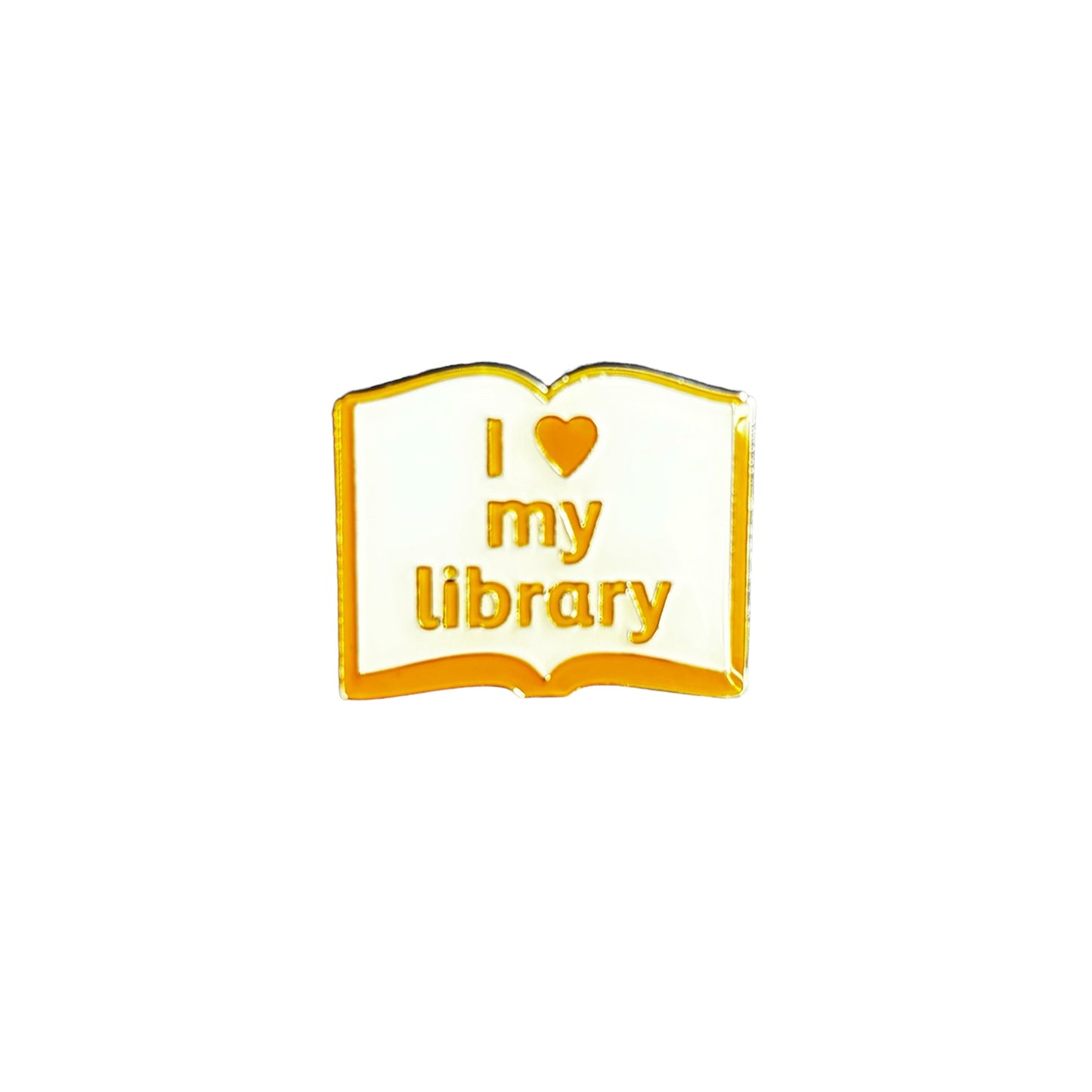 'I ❤ my library' pin badge