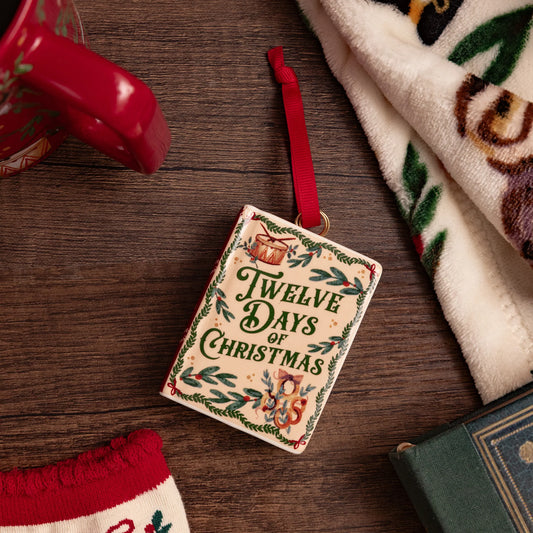 Twelve Days of Christmas ceramic ornament