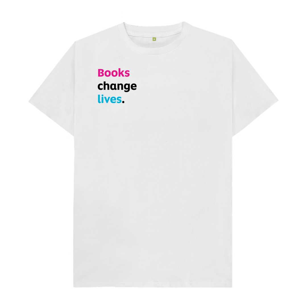 Men's T-shirt – Books change lives (white)