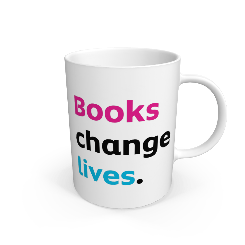 'Books change lives' mug