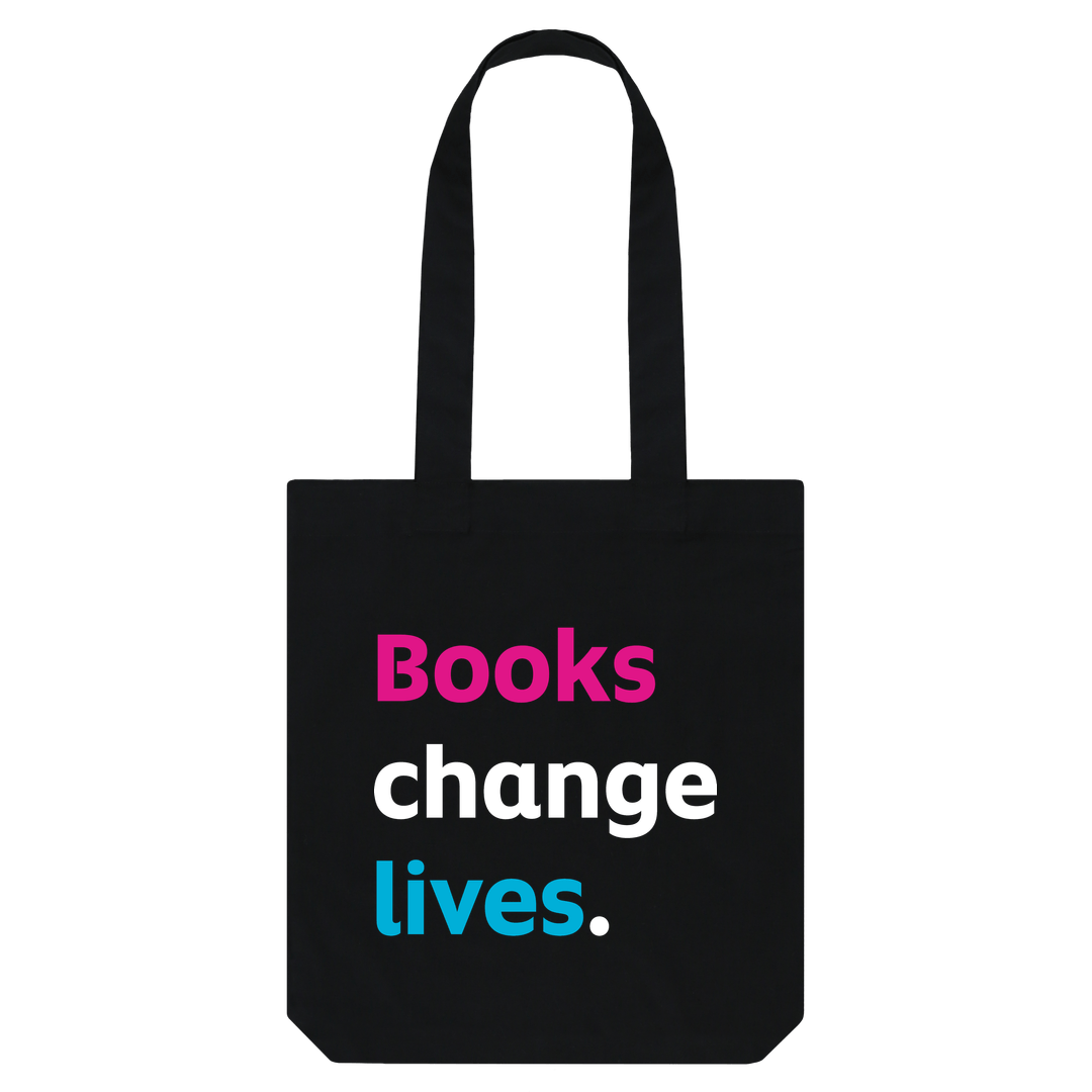 'Books change lives' tote bag