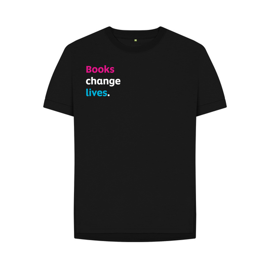 Women's T-shirt – Books change lives (black)