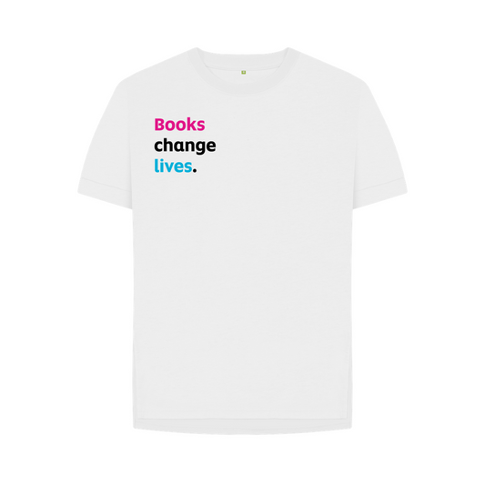 Women's T-shirt – Books change lives (white)