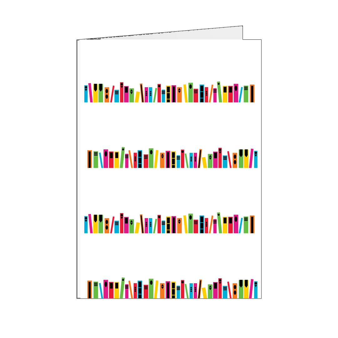 'Books' greetings card