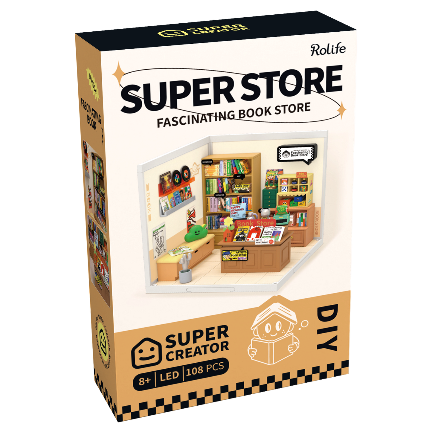 Fascinating Book Store DIY Model Kit