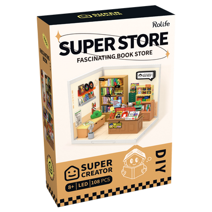 Fascinating Book Store DIY Model Kit