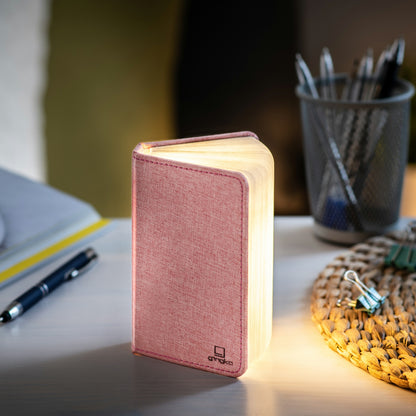 Blush Pink Fabric Mini Smart Book Light