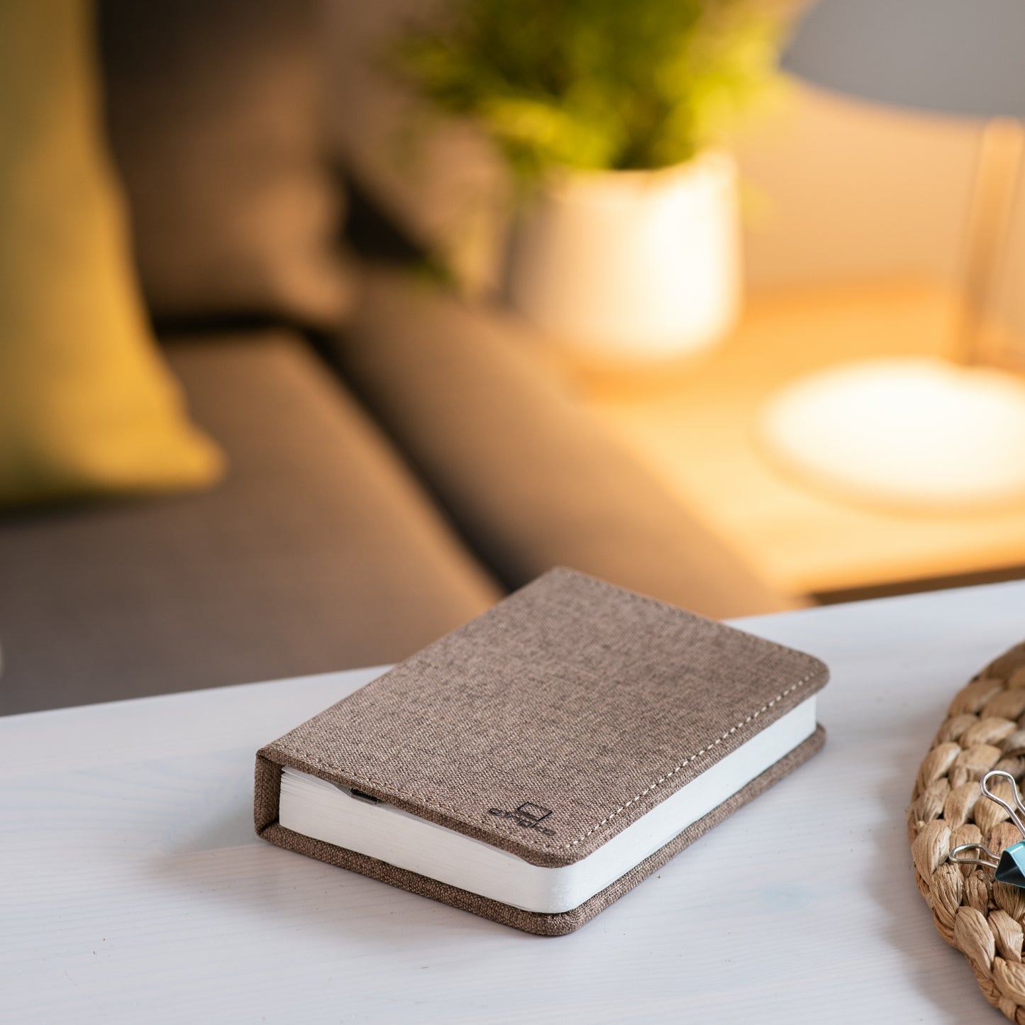 Grey Fabric Mini Smart Book Light