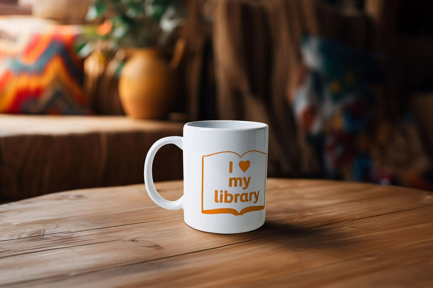 'I love my library' mug