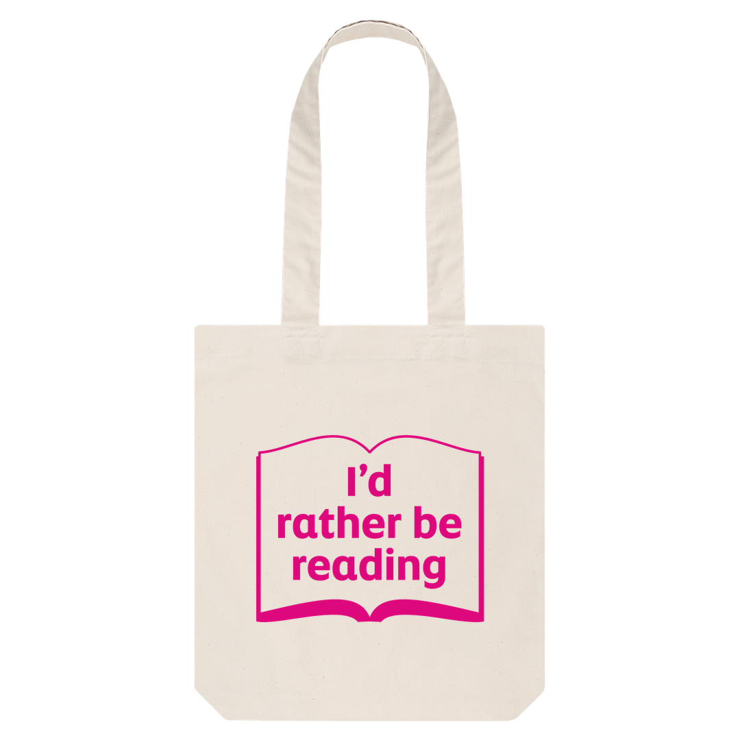 'I'd rather be reading' tote bag