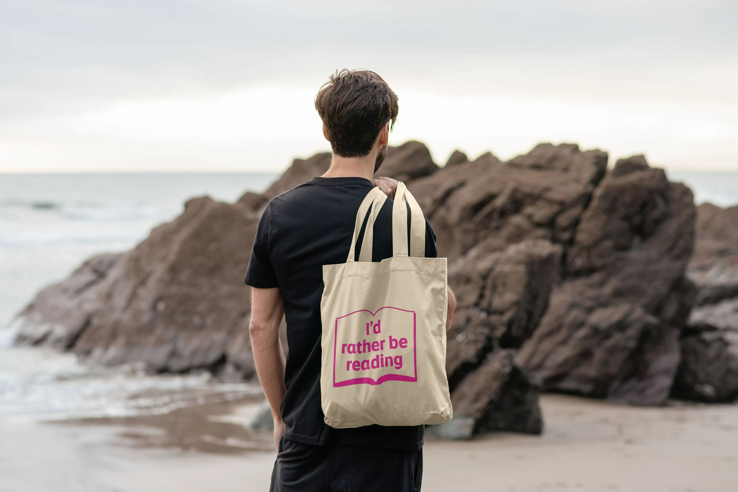 'I'd rather be reading' tote bag