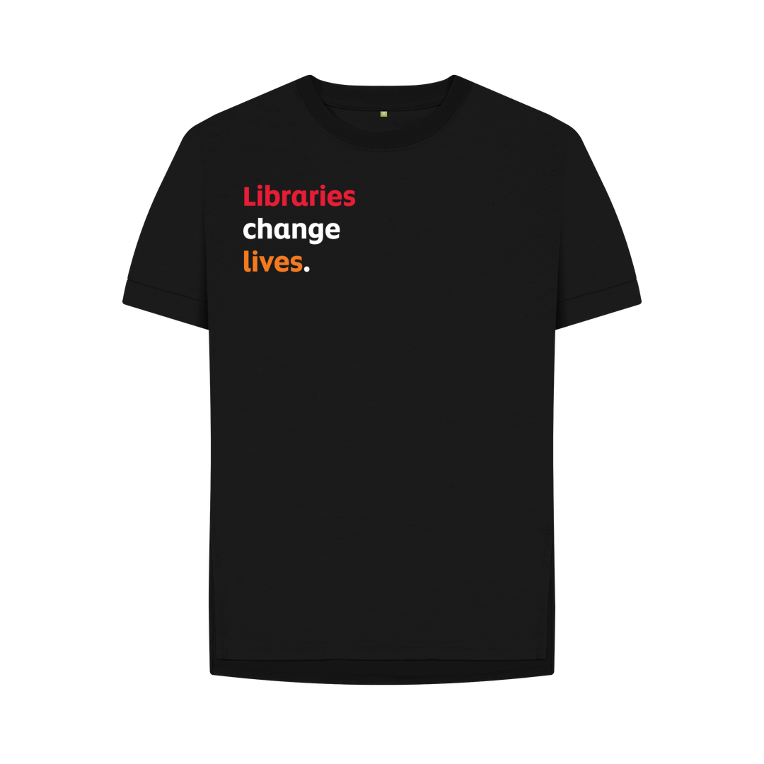 Women's T-shirt – Libraries change lives (black)