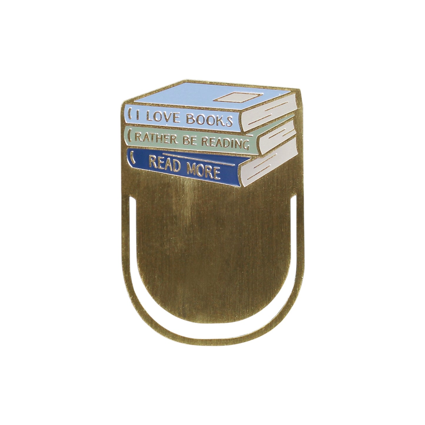 Rather be Reading metal bookmark