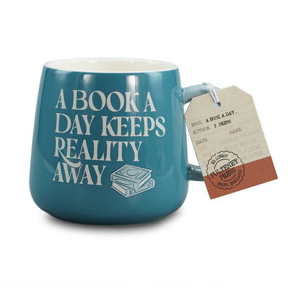 A Book A Day Keeps Reality Away mug
