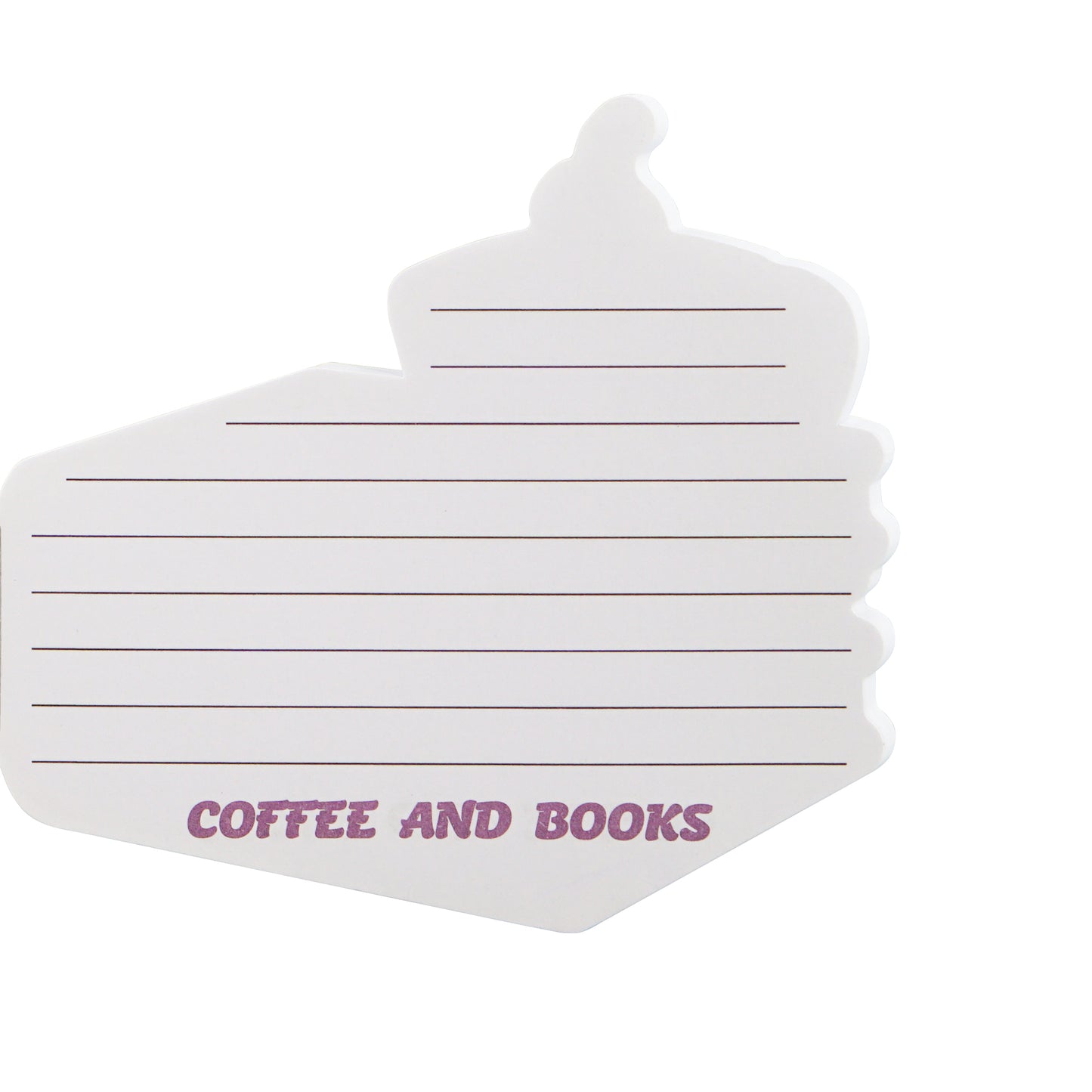 Coffee and Books shaped pocket notebook