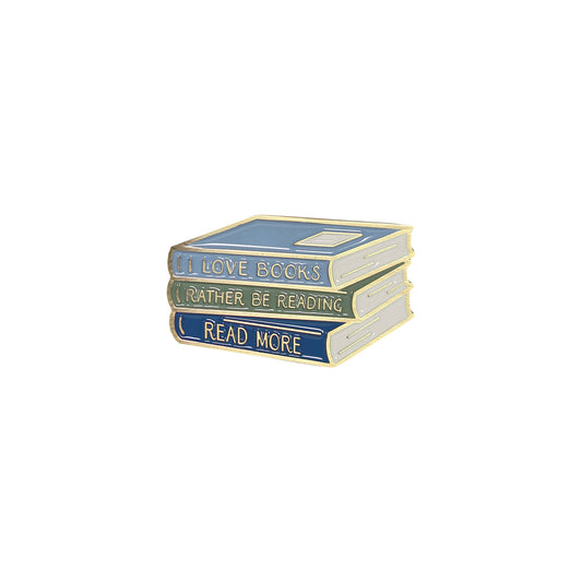 Rather Be Reading metal pin badge