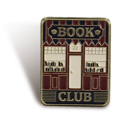 Book Club metal pin badge