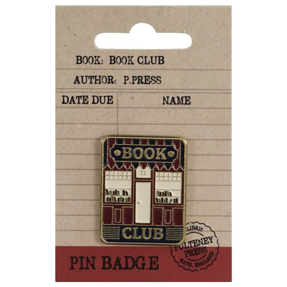 Book Club metal pin badge