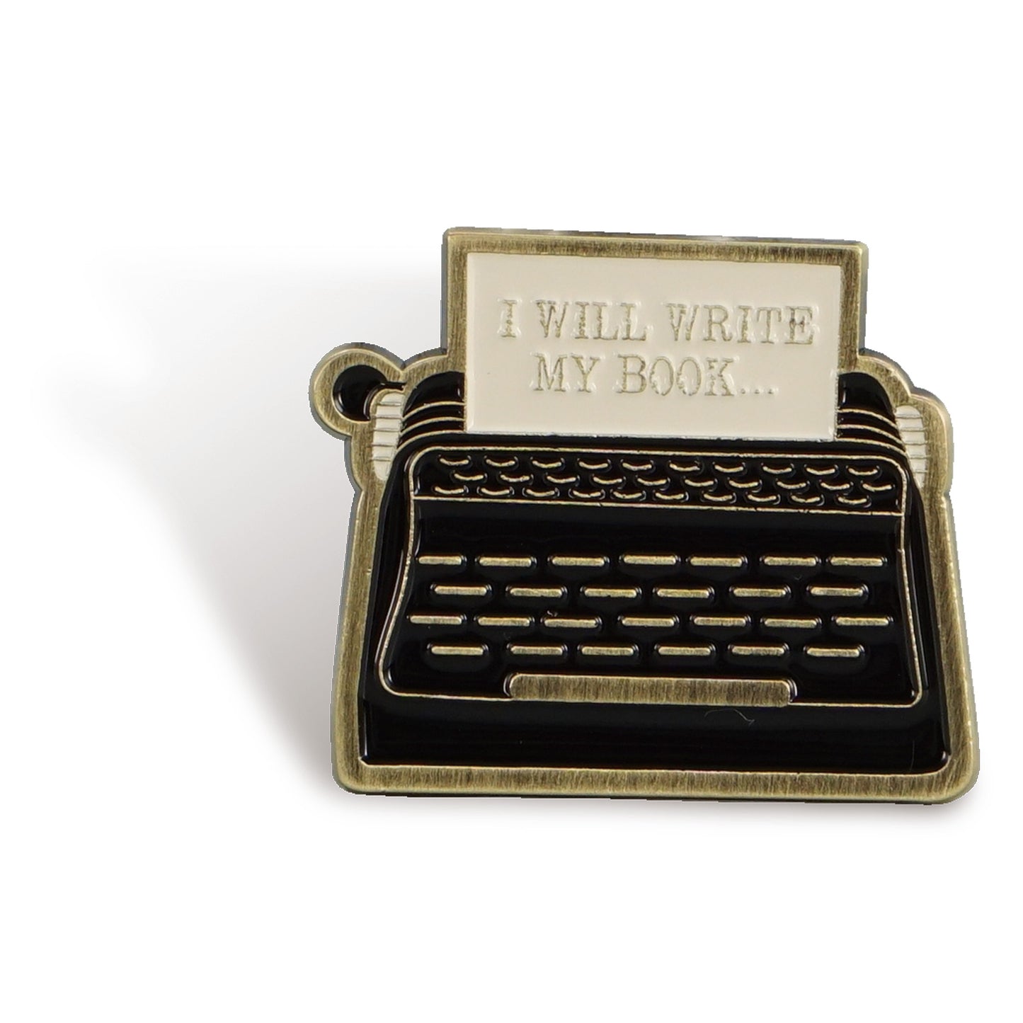 I Will Write my Book metal pin badge