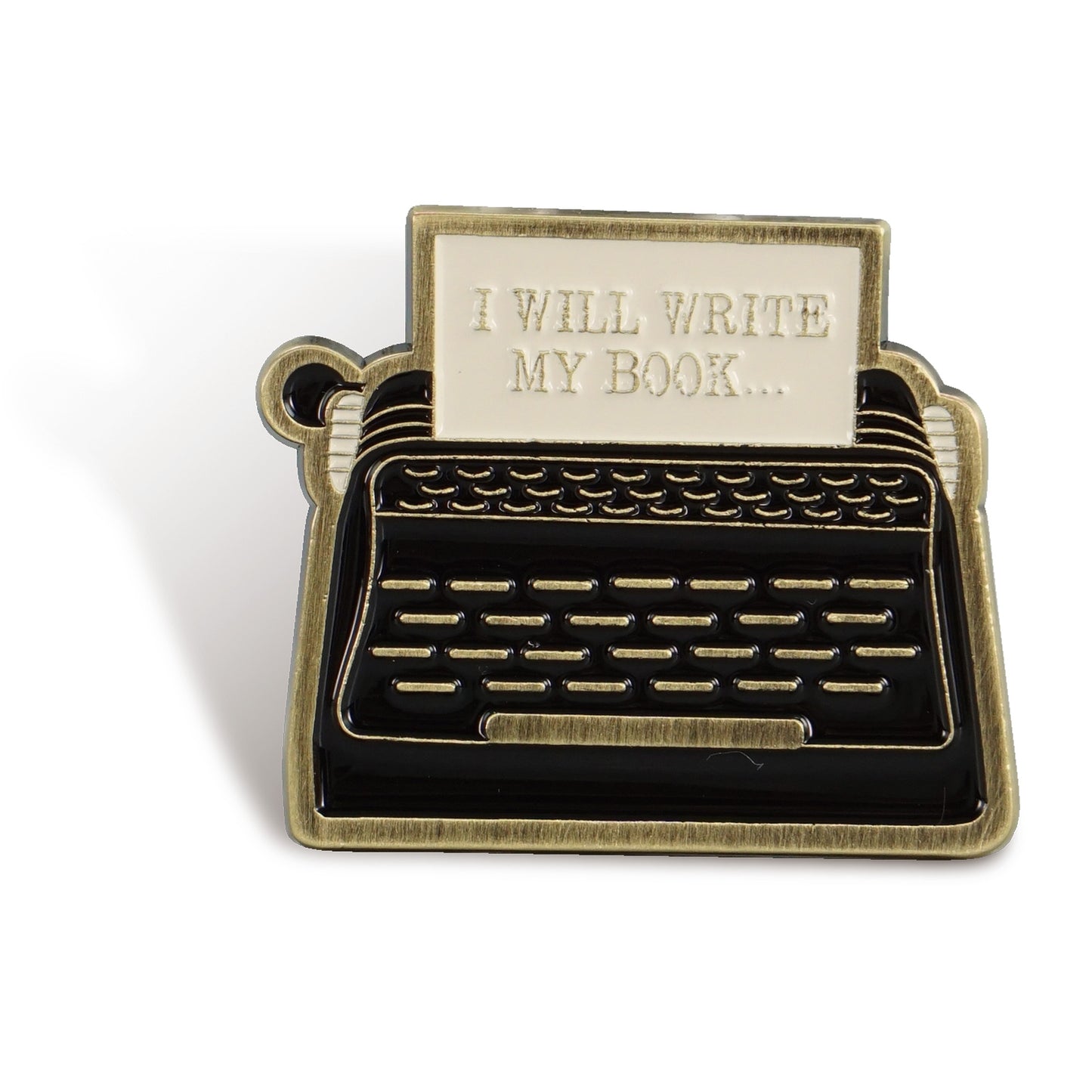 I Will Write my Book metal pin badge