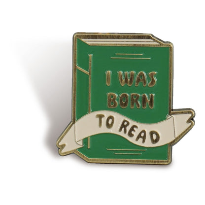 Born to Read metal pin badge
