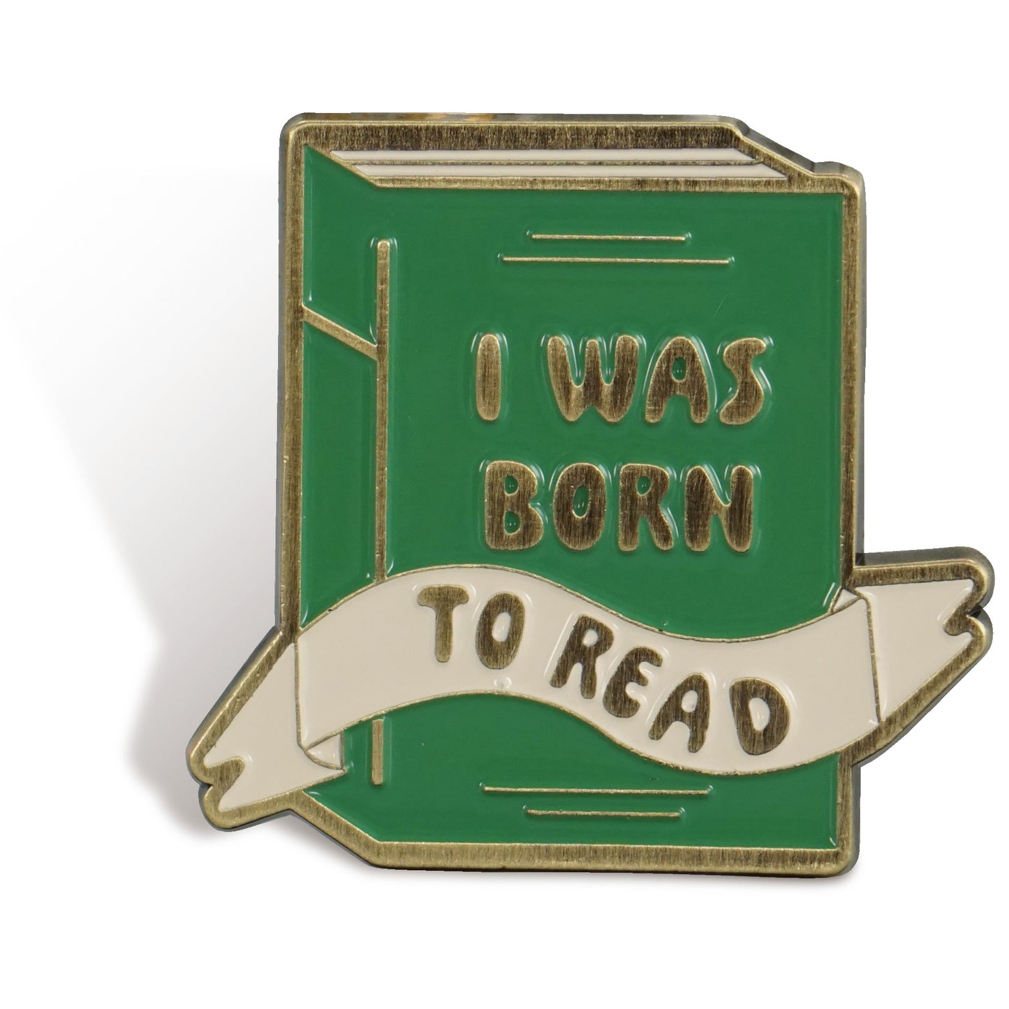 Born to Read metal pin badge