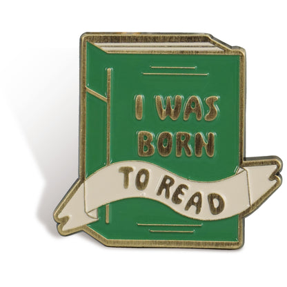 Born to Read metal pin badge