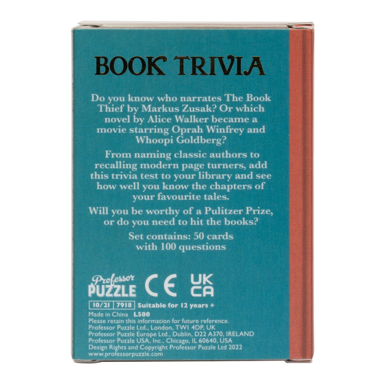 Book Trivia Card Game