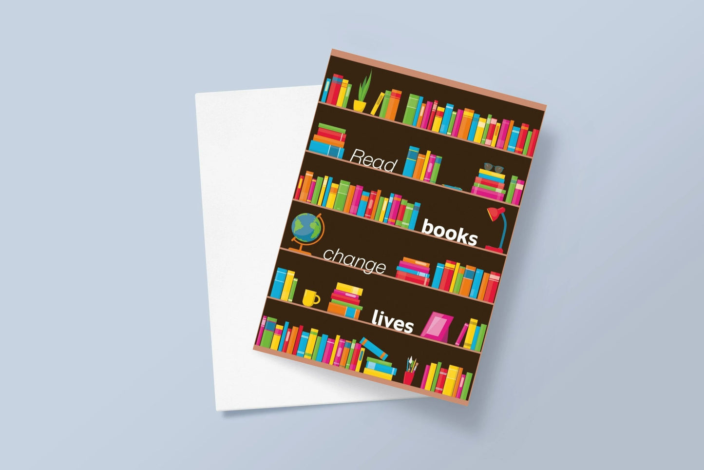 'Read books, change lives' greetings card