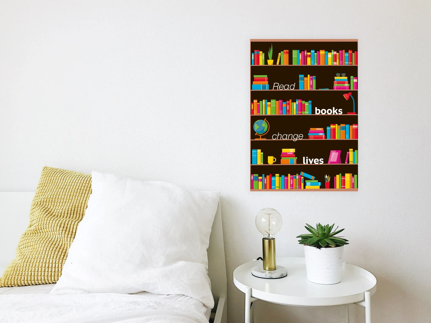 'Read books, change lives' A3 art print