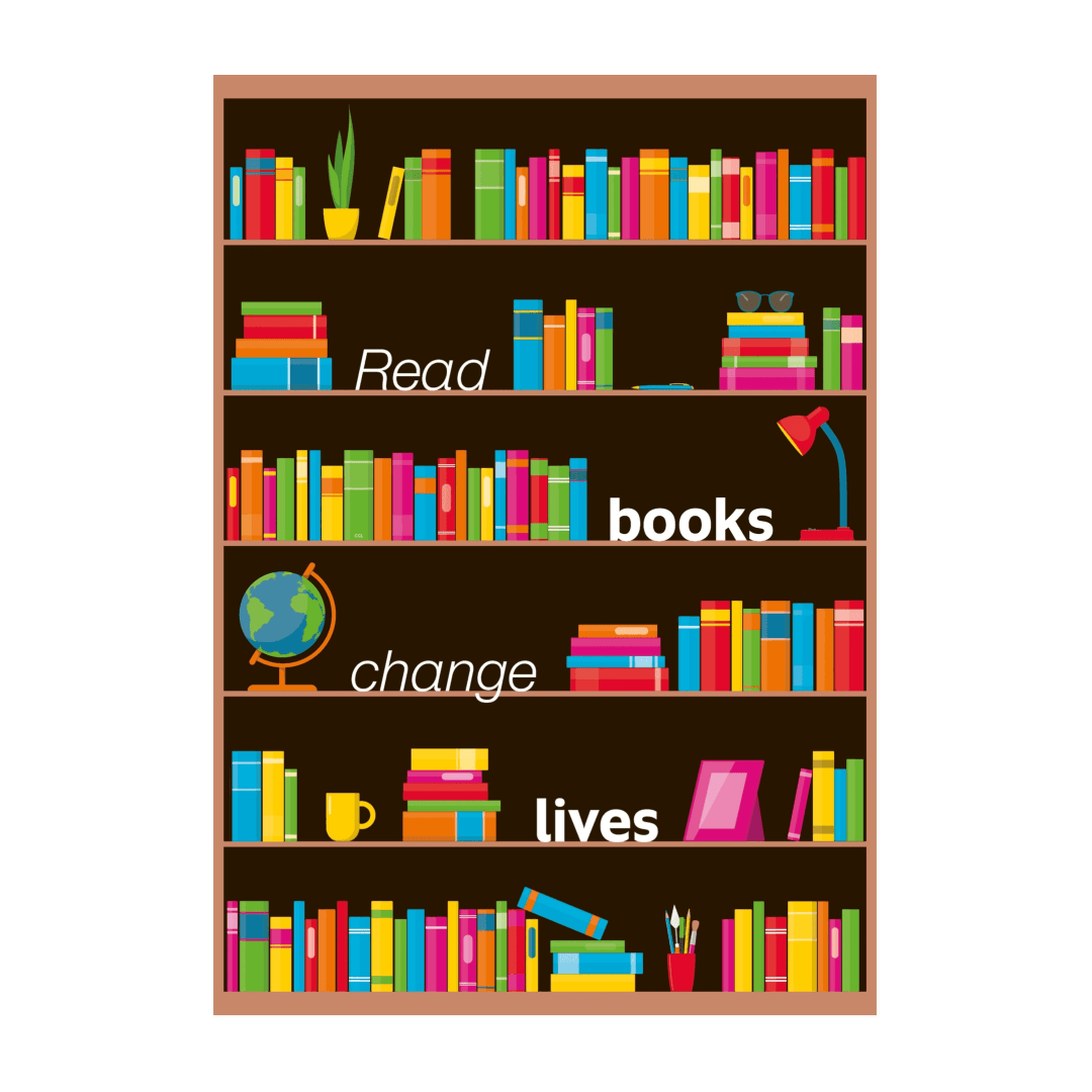 'Read books, change lives' A3 art print – scottishbooktrust