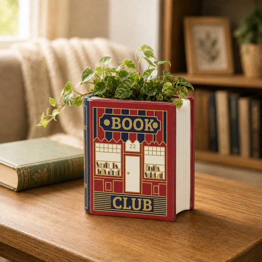 Book Club ceramic pot